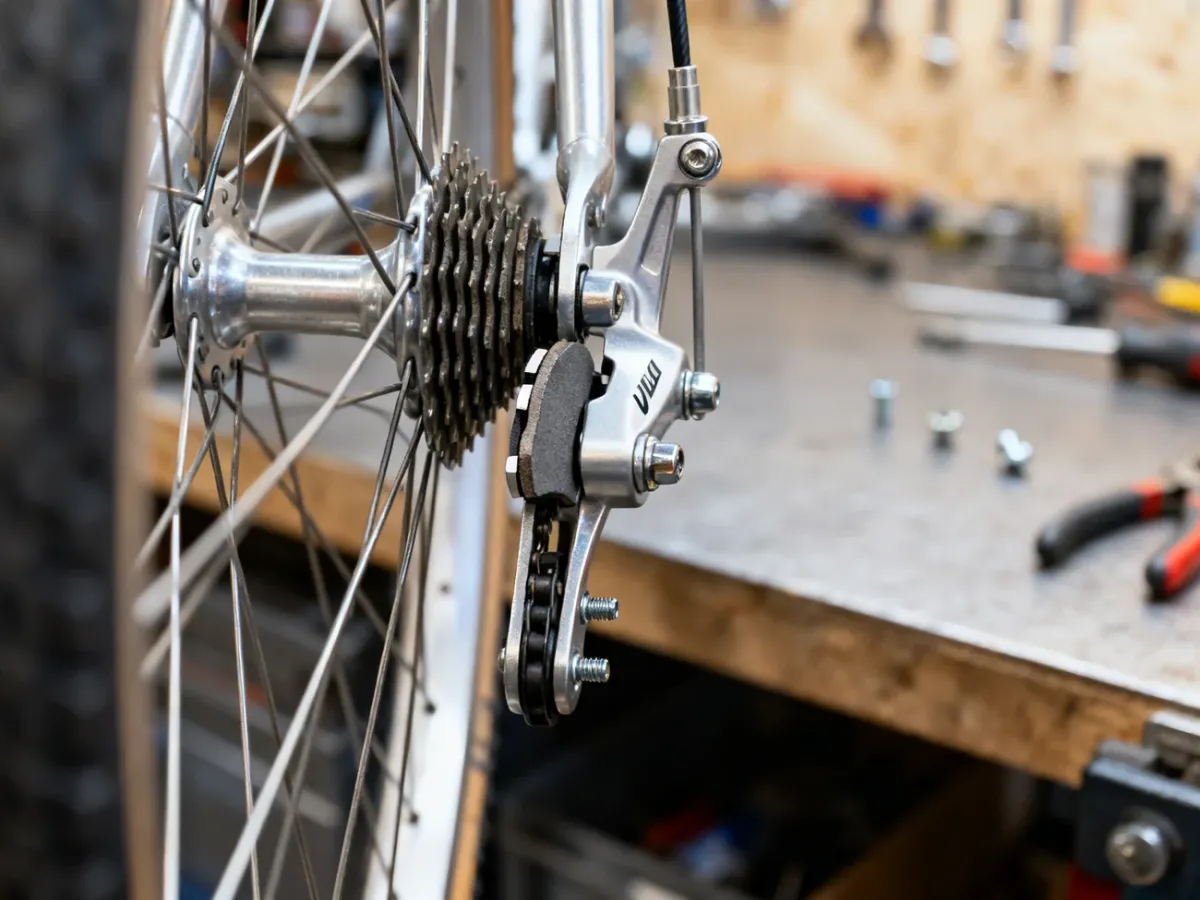 Regulacja hamulca V-brake przy obręczy koła roweru