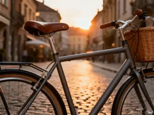 Zbliżenie na czyste tarcze mechanizmu korbowego roweru górskiego w profesjonalnym warsztacie.