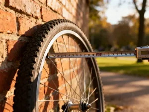 Zbliżenie na tylną przerzutkę Shimano Di2 z widocznym okablowaniem, podkreślające precyzję elektronicznego systemu zmiany biegów.