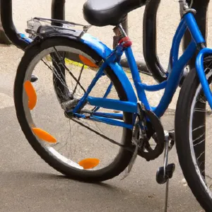 Stanowisko krawieckie z wodoodporną tkaniną, miarką i nożycami przygotowanymi do uszycia pokrowca na siodełko rowerowe.