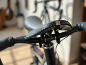 Srebrny łańcuch rowerowy zakładany na zębatkę kasety w warsztacie. Precyzyjne zbliżenie na montaż napędu roweru.