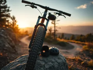 Hokeista w profesjonalnym stroju trzymający kij na lodowisku w hali sportowej.