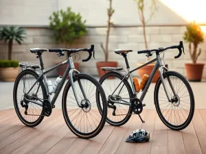 Rowerzysta w kasku i ochraniaczach pokonuje zakręt na asfaltowym torze typu pump track w słoneczny dzień.