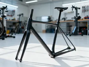 Porównanie szosowego roweru z cienkimi oponami oraz gravela z szerszym bieżnikiem na asfaltowej drodze w świetle zachodzącego słońca.